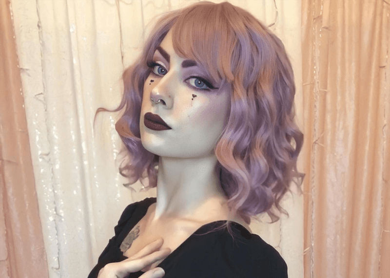 Egirl makeup with Heart - visions_of_angels