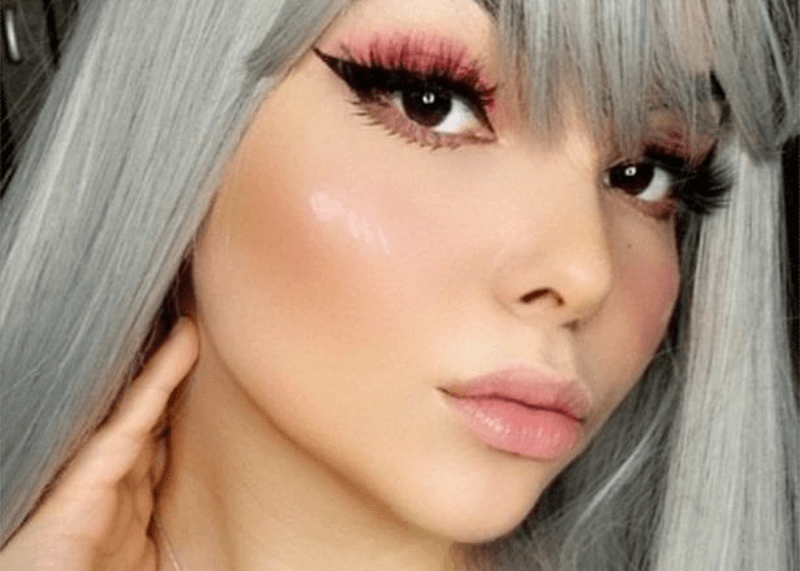 Egirl manga flushed cheek makeup - darkxqueen99