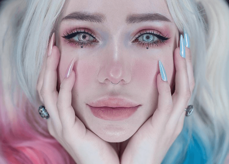 Egirl Cosplay Harley Quinn Style
