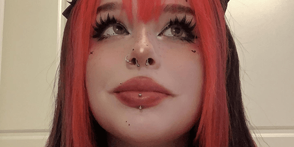Egirl Makeup with Hearts and Symbols