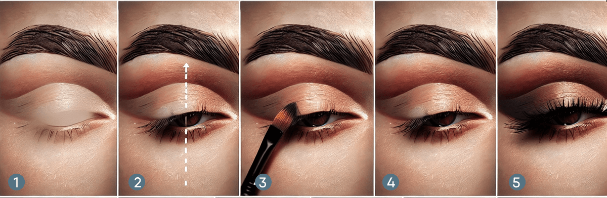 Step by Step Eyeshadow Cut Crease