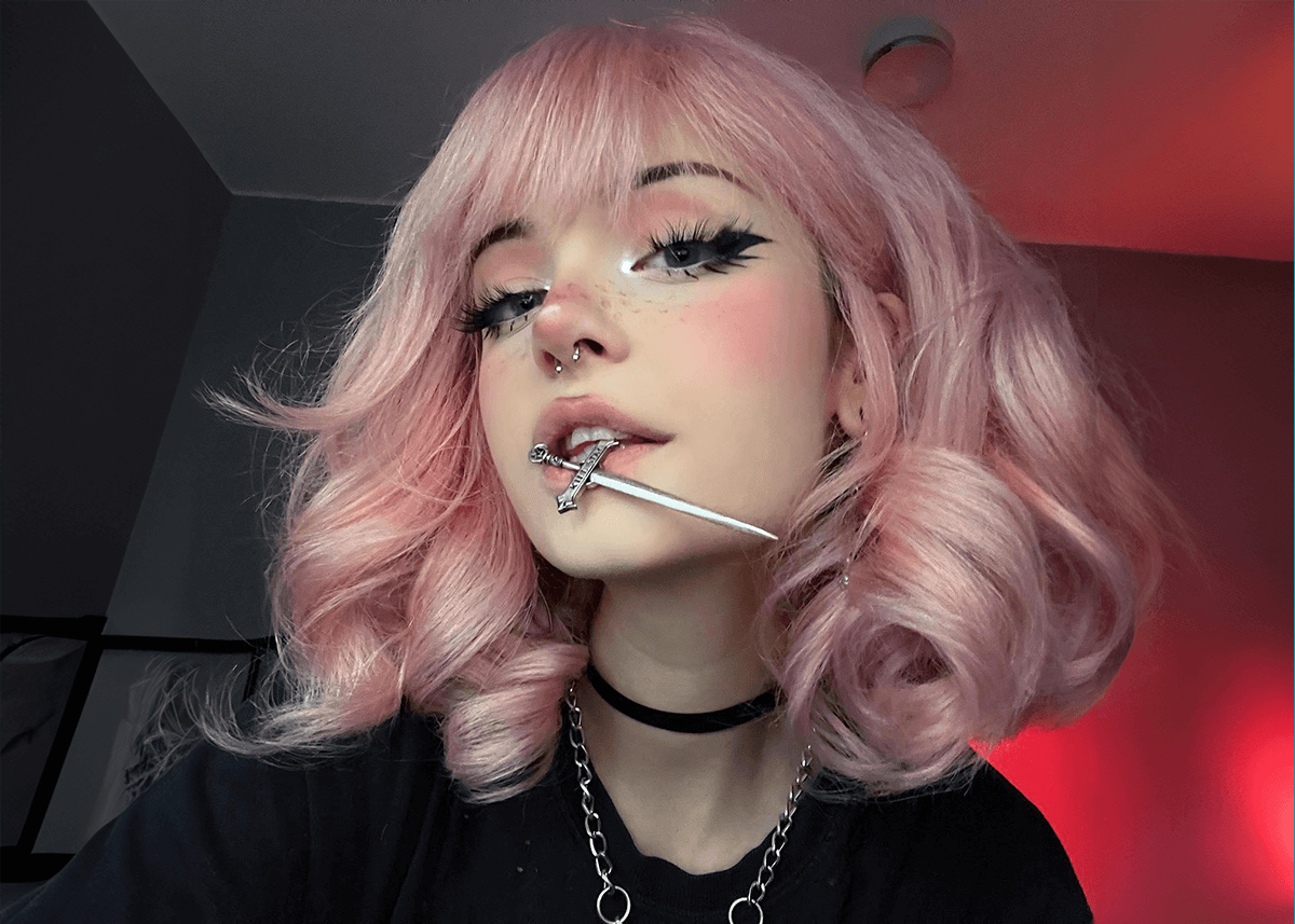 Milkgore Egirl Pink Hairstyle