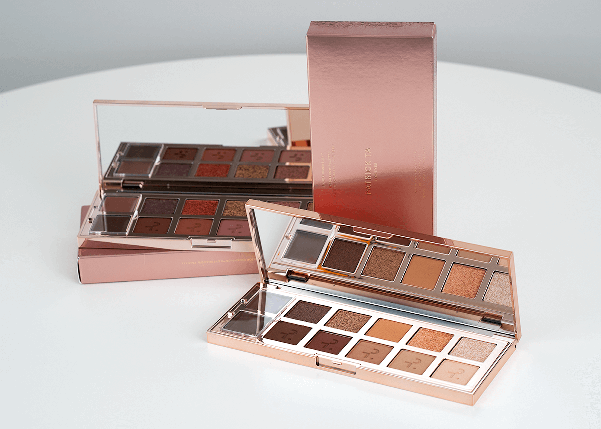 Patrick Ta Major Dimension Eyeshadow Palette Feature Image Box and Palette 
