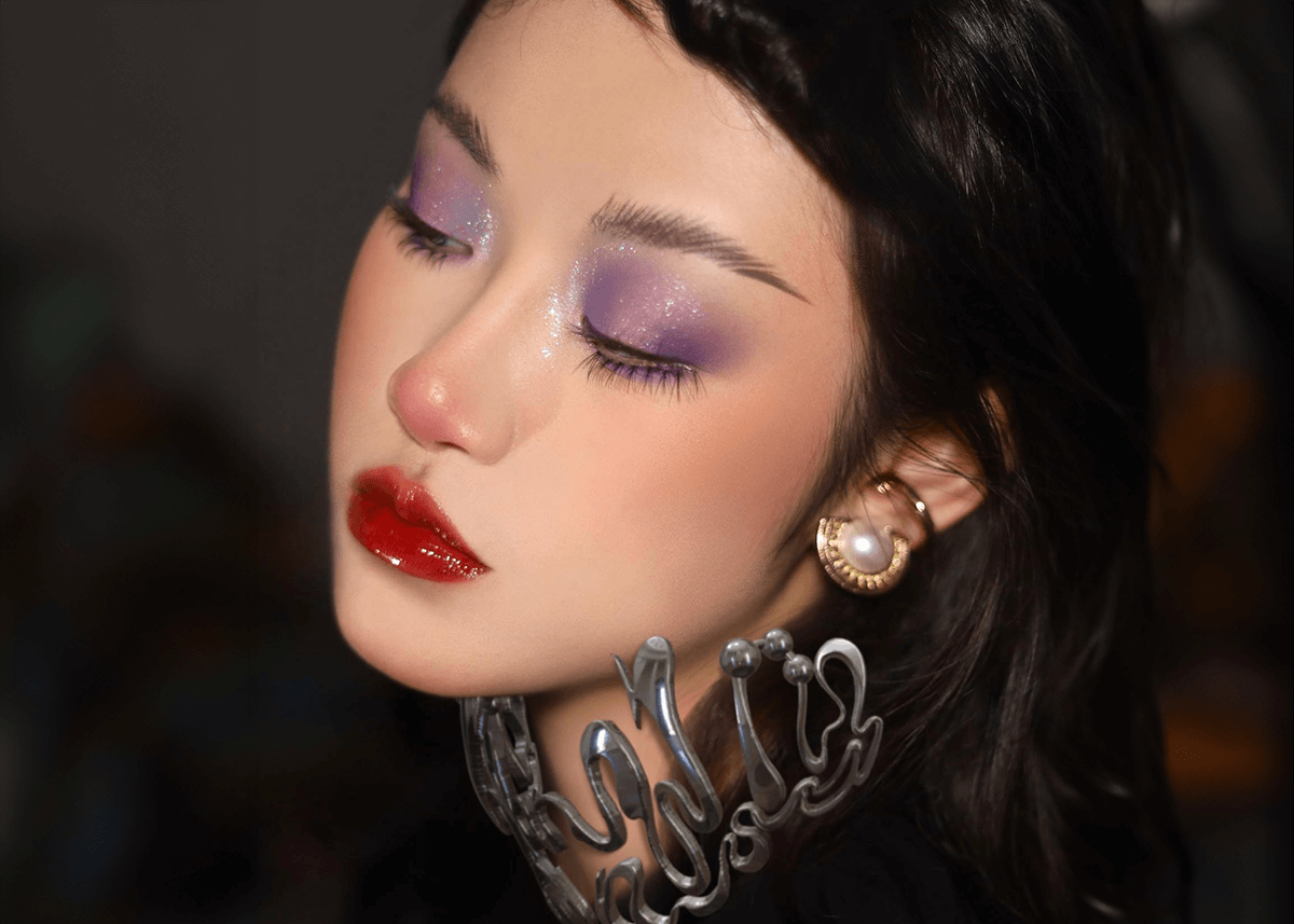 Soft Mauve Arya Flare Purple Makeup Look