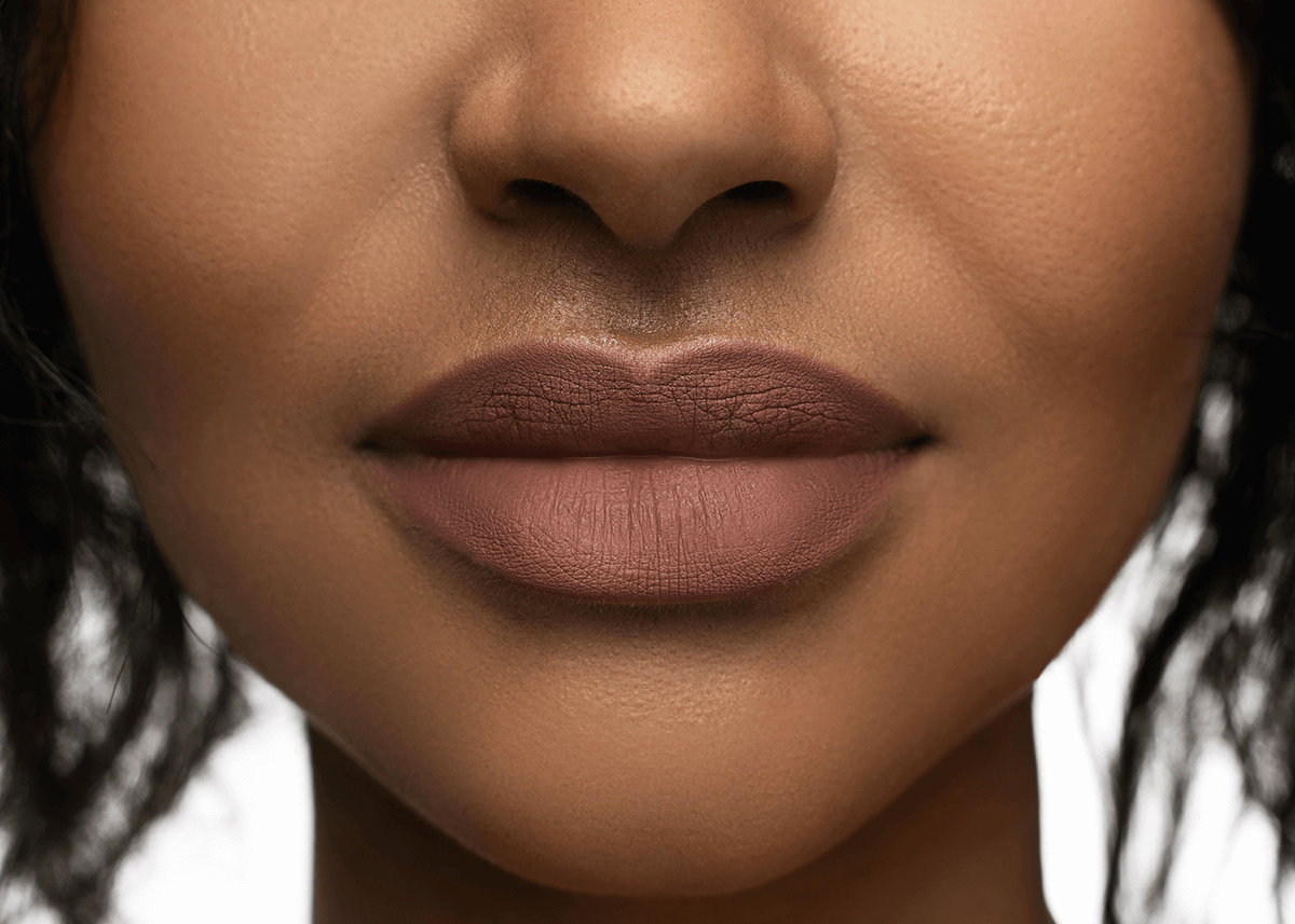 Close Up of Beautiful Black Female Lips