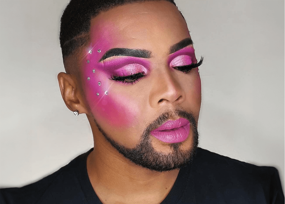 Glitz and Glam Male Pink and Purple Eyeshadow